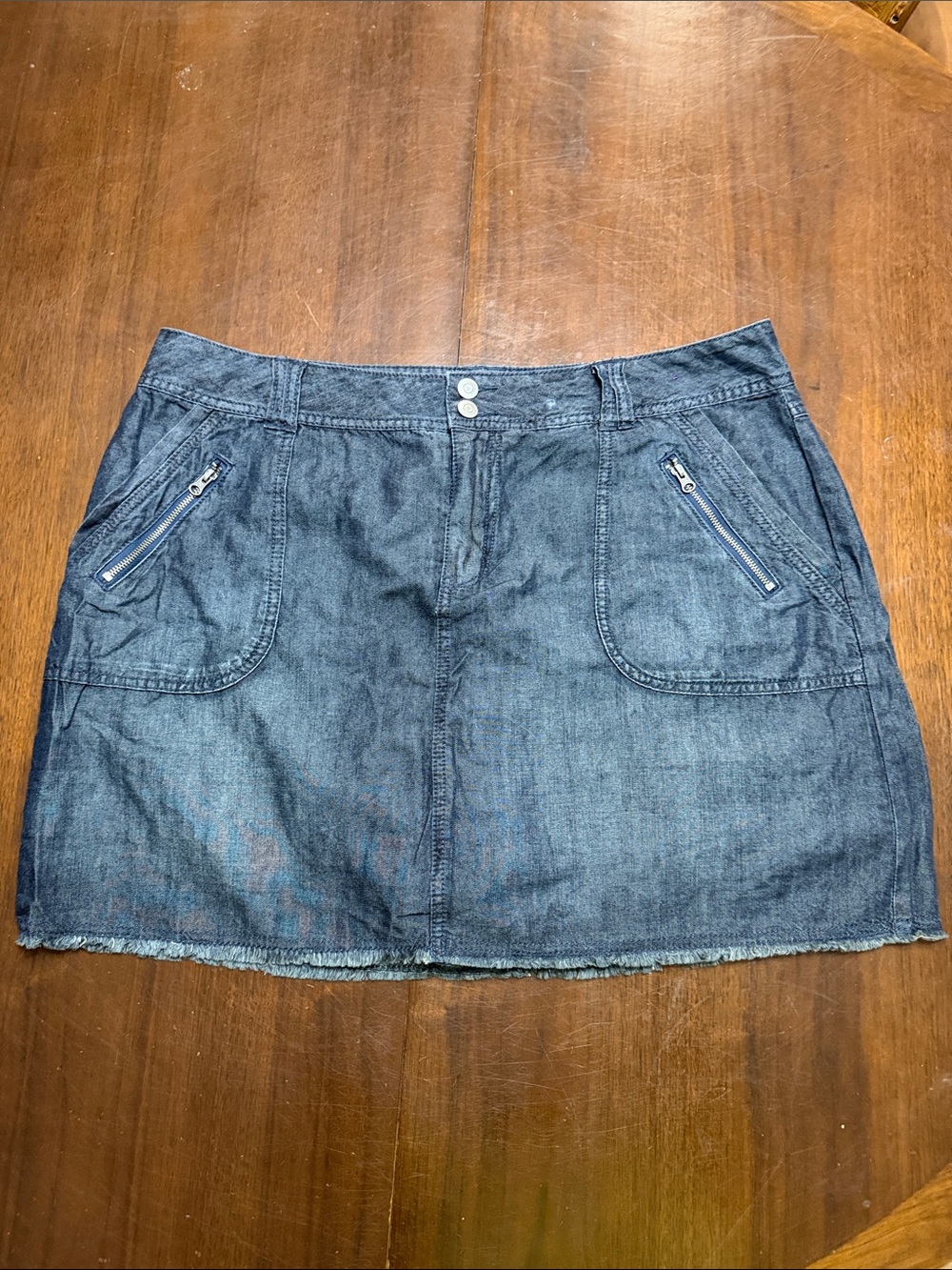 Lane Bryant Dark Blue Denim Skort with pockets size 18 Excellent Condition